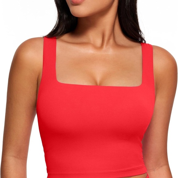 CRZ YOGA Vibrant Red Top - Picture 1 of 5